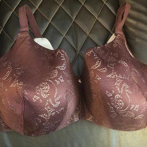 Cacique Burgundy Lace Bra 40H Gently Used Conditio